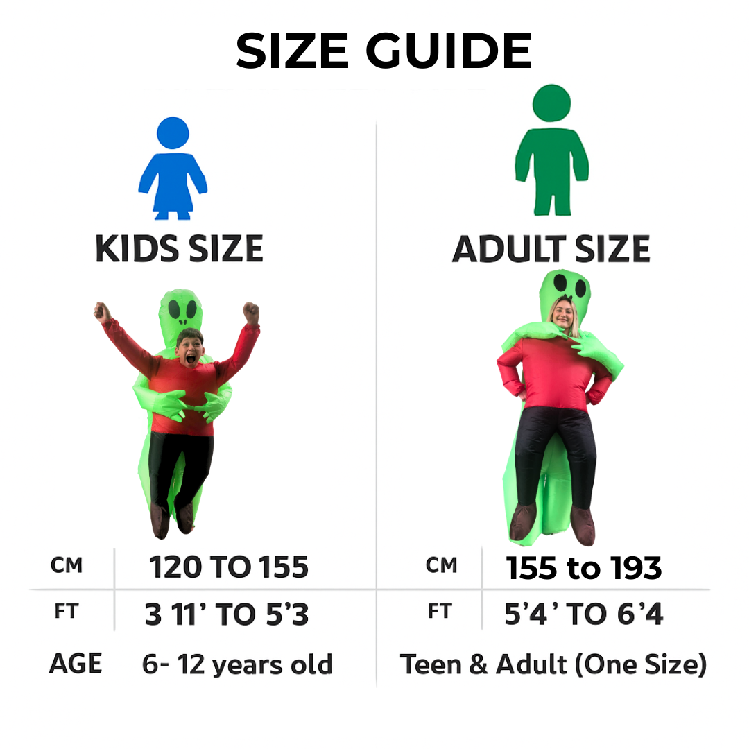 Green Inflatable Alien Halloween Costume for Adults – Funny Blow Up Suit